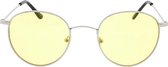 Icon Eyewear Zonnebril VEGAS - Zilverkleurig montuur - Gele Glazen