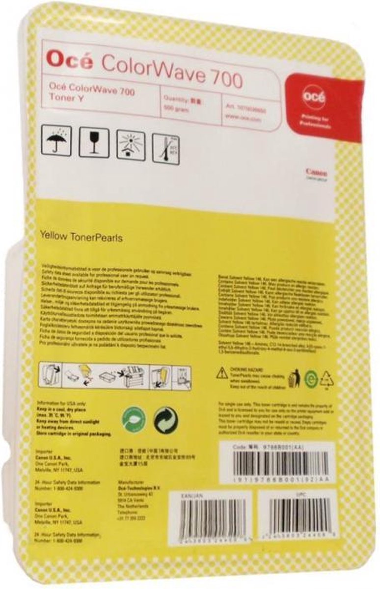 Oce 1070036650 tonercartridge 1 stuk(s) Origineel Geel
