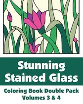 Stunning Stained Glass Coloring Book Double Pack (Volumes 3 & 4)