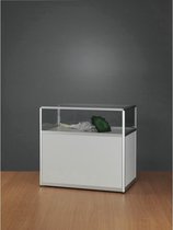 Luxe vitrinekast aluminium 108,4 cm met blok