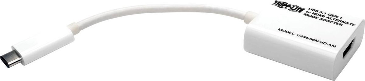 Tripp Lite U444-06N-HD-AM tussenstuk voor kabels USB 3.1 HDMI Wit