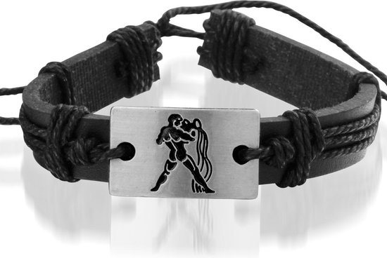 Montebello Armband Waterman - Leer - Metaal - Sterrenbeeld - Verstelbaar