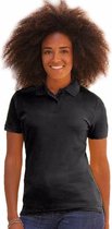 Zwart poloshirt korte mouw voor dames XL (42)