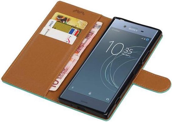 Étui Business en cuir PU pour Xperia XZ1 vert