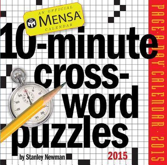 Mensa 10Minute Crossword Puzzles PageADay Calendar, Workman
