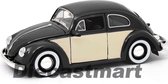 Volkswagen Beetle 1959 Bug 2 Tone Zwart / Beige 1/24 Scale Jada Toys Die Cast