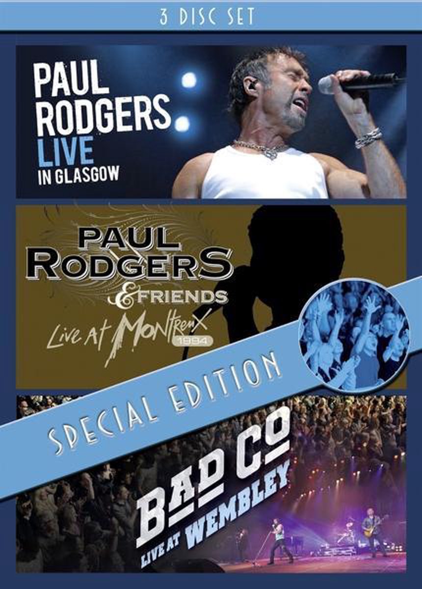 Paul Rodgers – Live In Glasgow / Live At Montreux 1994 / Live At Wembley - Special Edition - DVD