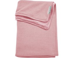 Meyco ledikantdeken Knit Basic met velvet - 100x150 cm - oudroze