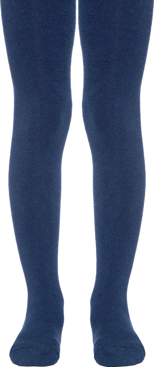 Katoenen kindermaillot effen blauw, maat 128/134 (zoollengte 20).