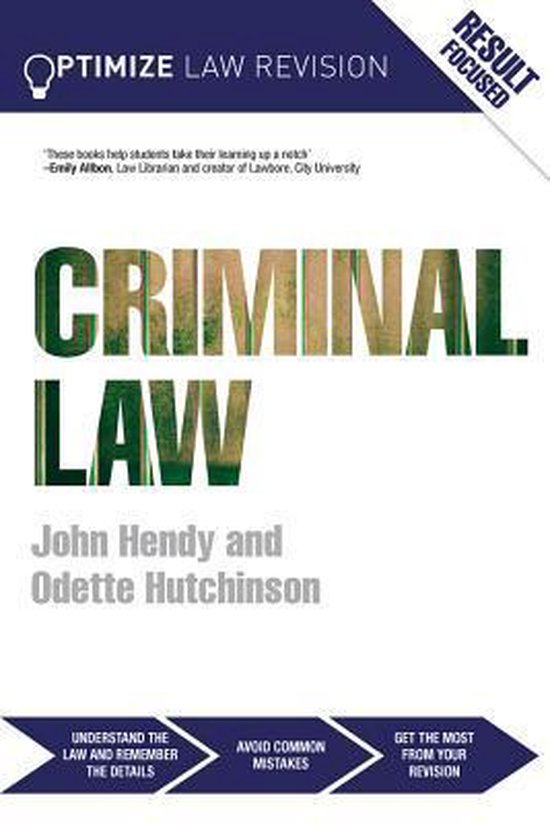Optimize - Optimize Criminal Law - cover
