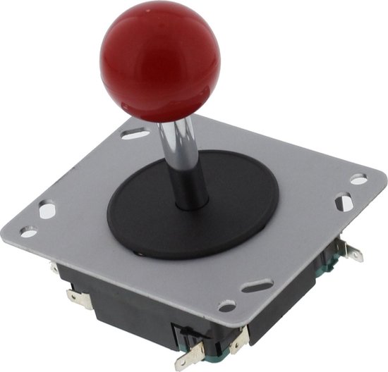 Thumbnail van een extra afbeelding van het spel ArcadeWinkel Balltop Arcadefighter arcade joystick met rode bal (4-8 richtingen instelbaar), rood