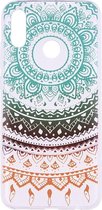 Shop4 - Huawei P Smart 2019 Hoesje - Zachte Back Case Gekleurde Mandala