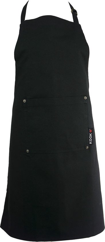 Tablier de cuisine - 70 x 90 cm - Uni Noir