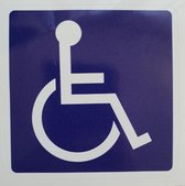 Sticker rolstoel blauw
