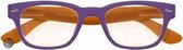 I Need You - The Frame Company Contactlenzen Leesbril WOODY SELECTION Lila-oranje +3.00 dpt