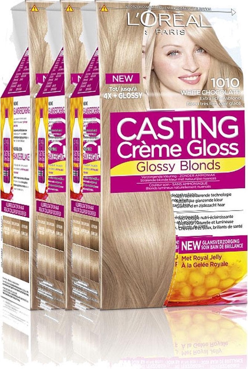 L Oréal Paris Casting Cream Gloss 1010 - Blond Cendré Extra Clair -  Coloration Cheveux | bol.