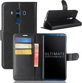 Huawei Mate 10 Pro - Flip hoes, cover, case - TPU - PU leder - Zwart