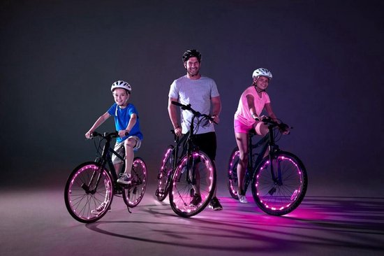 Illusie Winderig uitspraak Bike Lightning Voor 2 Wielen - Roze | bol.com
