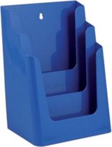 Folderdisplay 3 vaks A4 Blauw