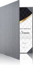 Goodline® - Presentatiemap / Showmap - 2x A4 - Houtpatroon Grijs