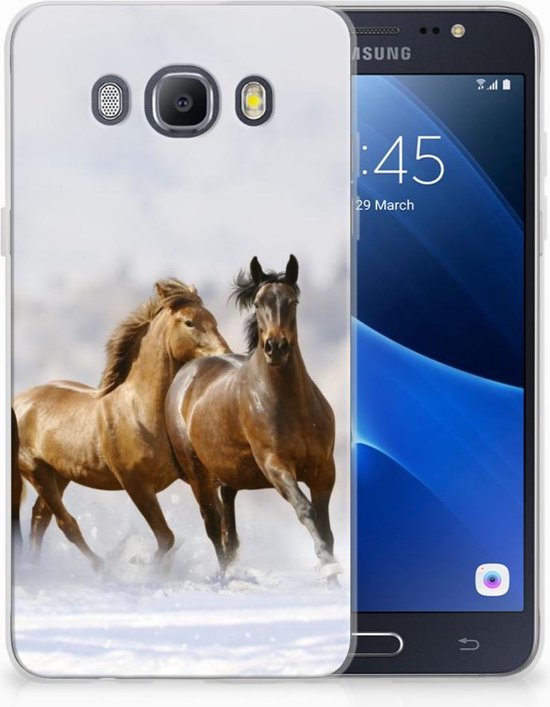 Met pensioen gaan Loodgieter Erfenis Samsung Galaxy J5 2016 Uniek TPU Hoesje Paarden | bol.com