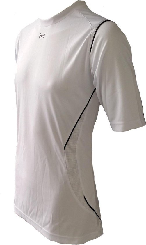 KWD Sportshirt Mundo - Voetbalshirt - Volwassenen - Maat S - Wit/Zwart