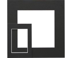 Deknudt Frames passe-partout - zwart - foto 15x20 - buitenmaat 20x30