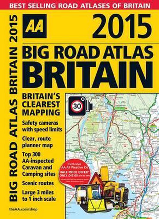 AA Big Road Atlas Britain 2015, AA Publishing 9780749576042 Boeken