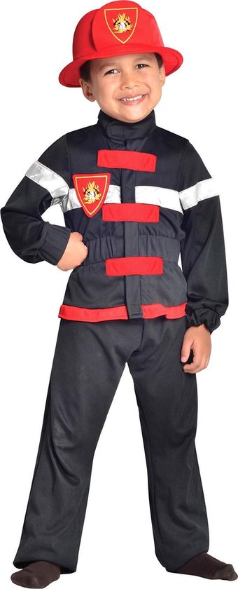 bijstand Zichtbaar Industrialiseren Brandweerman kostuum voor jongens - Verkleedkleding - Maat 98/110 | bol.com