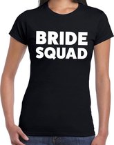 Bride Squad tekst t-shirt zwart dames M