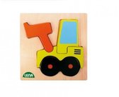 Lena Eerste houten vormenpuzzel heftruck
