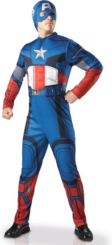 Artiest Behoren ik ben ziek Deluxe Captain America Avengers™ kostuum voor mannen - Volwassenen kostuums  | bol.com