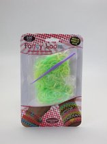 Blister Loom - Elastiekjes - Groen + Geel Fosforescerent - Hobby & Creatief