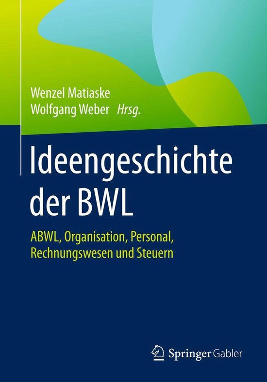 Ideengeschichte der BWL - cover