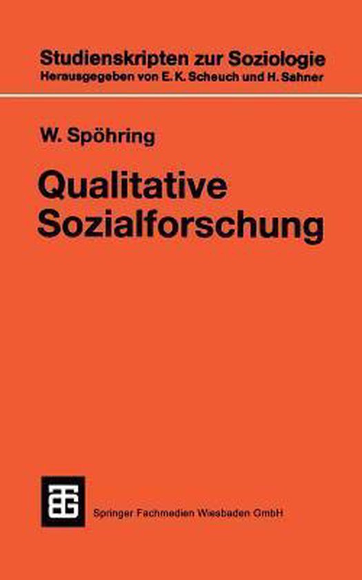 Einführung In Die Qualitative Sozialforschung Qualitative Sozialforschung, W. Spohring | 9783531137384 | Boeken | bol.com