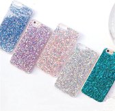 iPhone 7 / 8 - TPU / siliconen glitter hoesje - roze