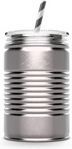 Asobu - Mason Jar I can - 540 ml - Zilverkleurig