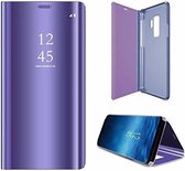 Samsung Galaxy S9 - Lederen Spiegel Portemonnee Wallet Hoesje Paars - Book Case van iCall
