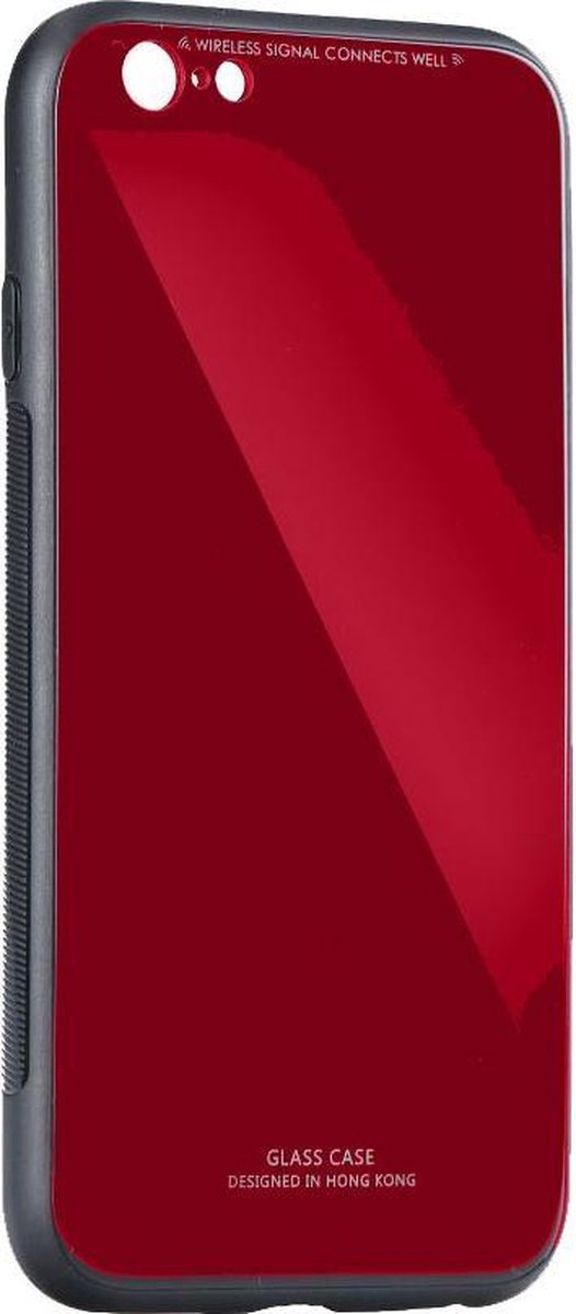 iPhone 10 X - Forcell Glas - Draadloos laden - Rood