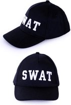 Zwarte baseball cap SWAT voor volwassenen - politie pet