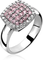 ZINZI zilveren ring roze ZIR887R