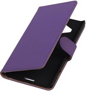 Bookstyle Wallet Case Hoesjes Geschikt voor Microsoft Lumia 950 XL Paars