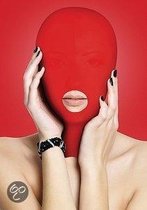 OUCH! Subjugatie Masker voor Complete Gezichts Bedekking Licht Transparant – Rood