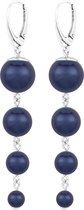 ARLIZI 1337 Pareloorbellen - Dames - 925 Sterling Zilver - 7 cm - Blauw