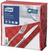 Tork NexxStyle® servet 38x39cm 2-laags 1/4-vouw rood 18x50