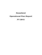 Swaziland Operational Plan Report Fy 2013