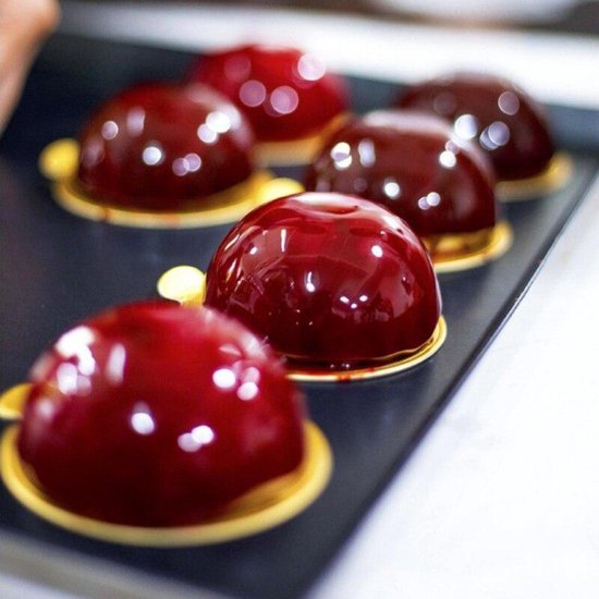 BukkitBow - Siliconen Bakvorm 6 Halve Bollen - Brownies/Cupcakevorm/cakevorm/ Bak&Pan decoraties