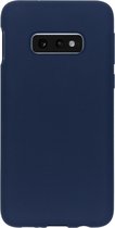 Samsung Galaxy S10e Hoesje Siliconen - Accezz Liquid Silicone Backcover - Donkerblauw