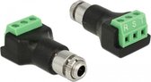 DeLOCK 65878 tussenstuk voor kabels 3 pin 3,5 mm Zwart, Groen, Roestvrijstaal