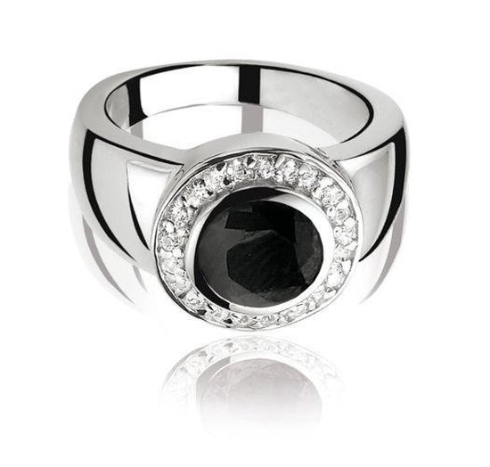 Zinzi Ring Met Zwarte Steen Hotsell, SAVE 40% - www.marcib.com